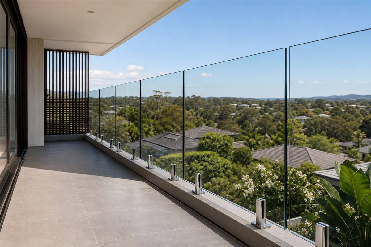 Residential glass balustrade